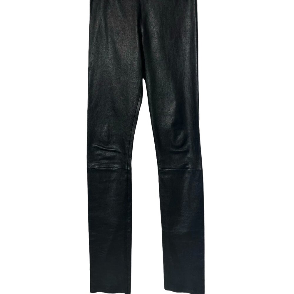 DROMe Black Lamb Leather Pants